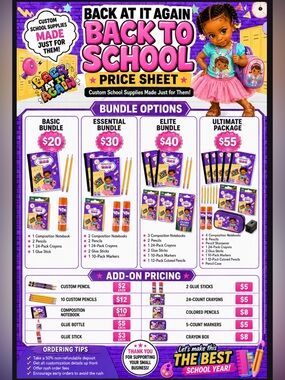 Crayola Customize Back to School Bundle Supplies New Without Tags $20-$55